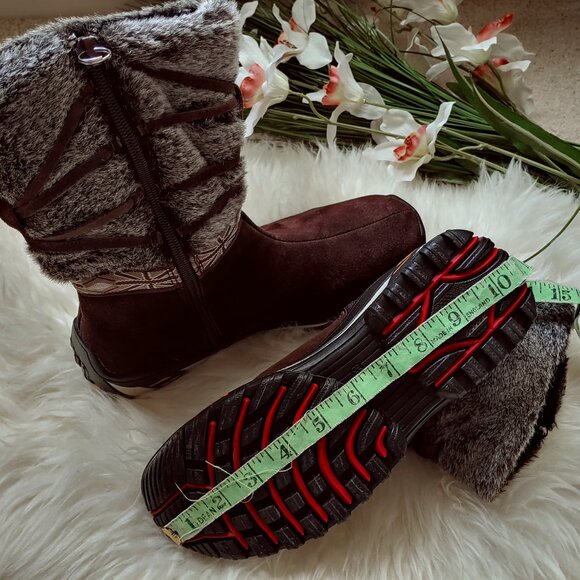 Brown Real Fur Suede Side Zipper Winter Boots (38 EU) - Picture 16 of 16